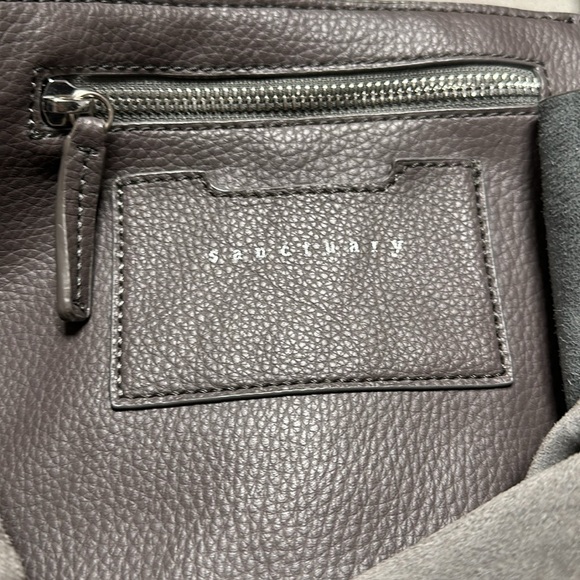 Sanctuary Large Leather Tote Gray Color, silver toned hardware - Picture 2 of 12